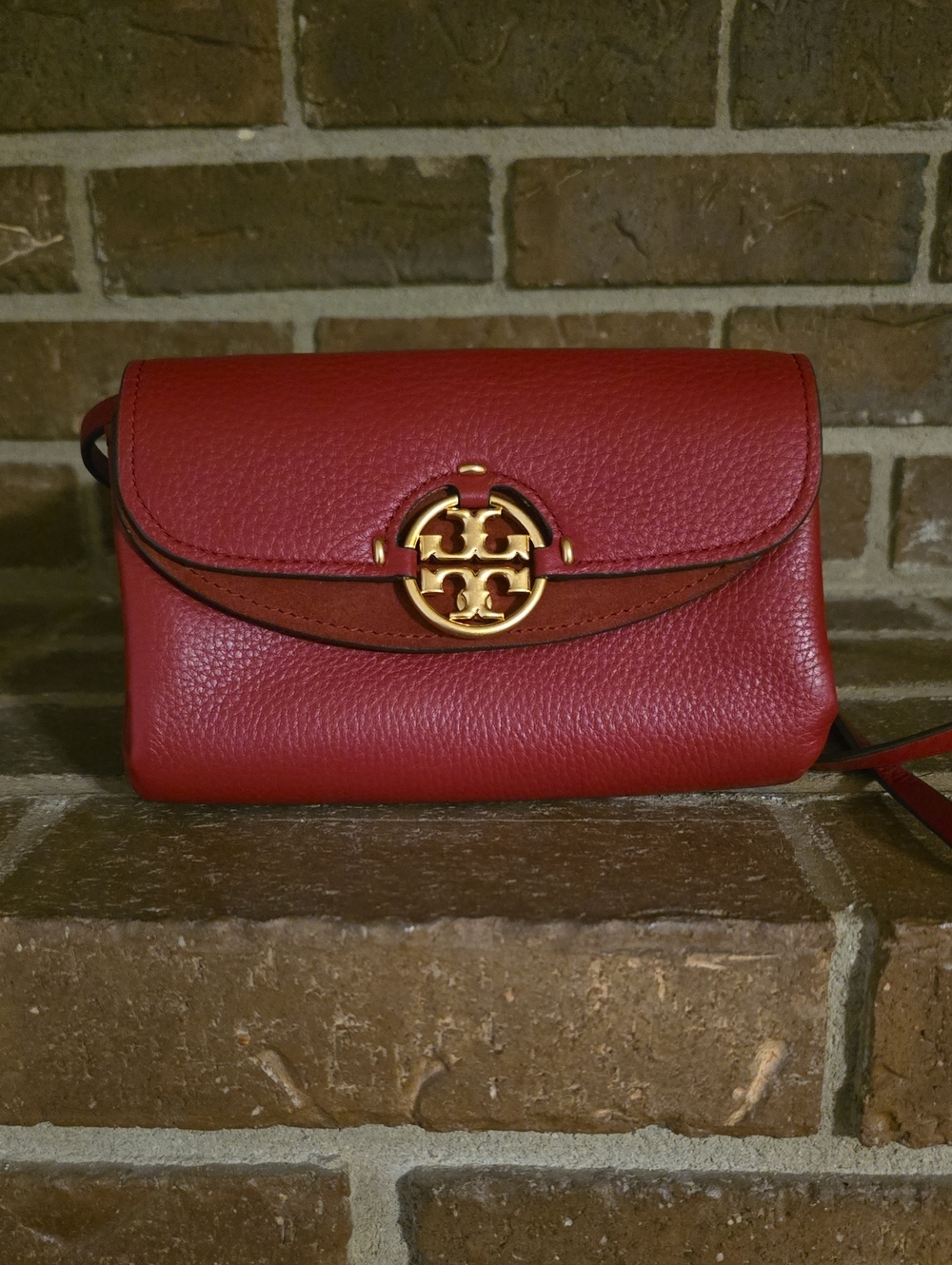 Tory Burch MILLER WALLET Flap Crossbody Bag Red